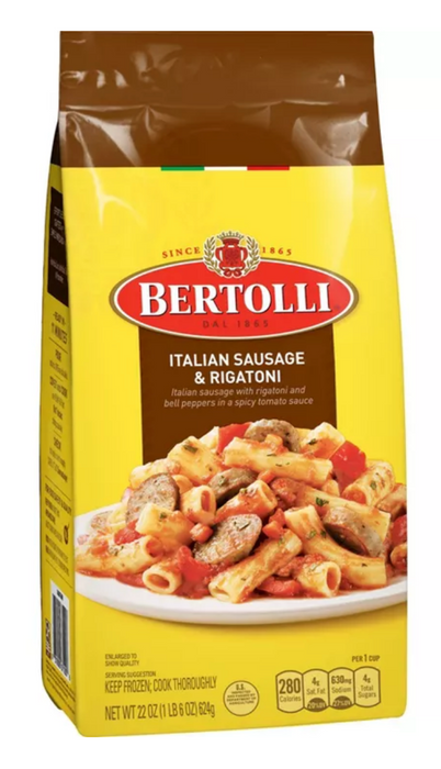 Bertolli Frozen Italian Sausage & Rigatoni Dinner , 22 oz