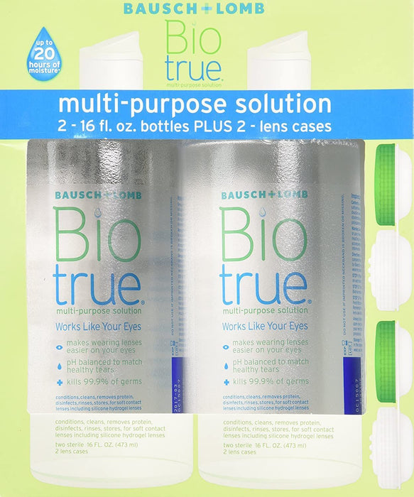 Biotrue Multi-Purpose Contact Lens Solution, 2 x 473 ml (2 x 16 oz)