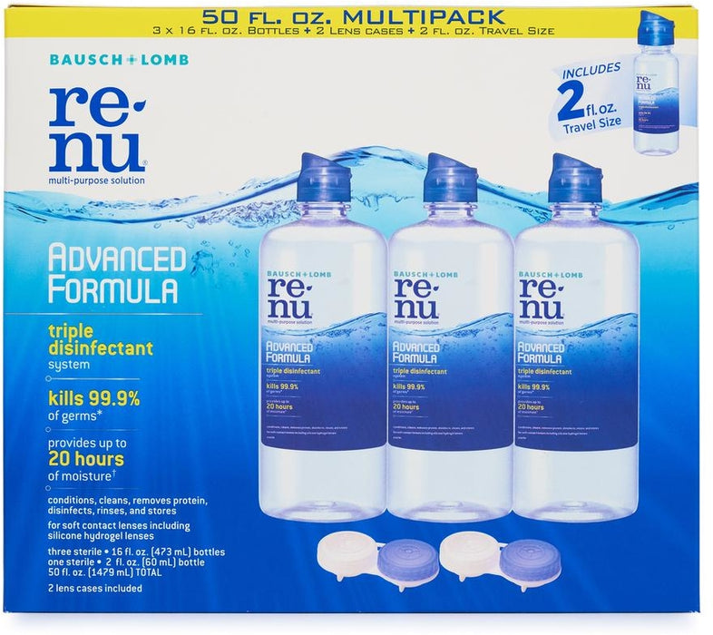 Bausch + Lomb Renu Multi-Purpose Solution, 3 x 16 oz