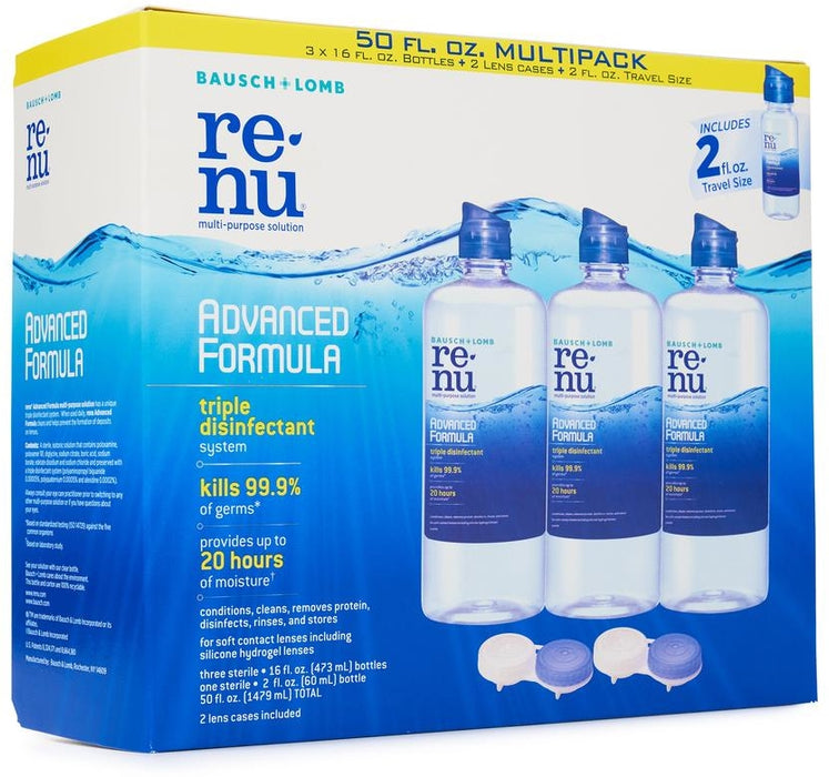 Bausch + Lomb Renu Multi-Purpose Solution, 3 x 16 oz