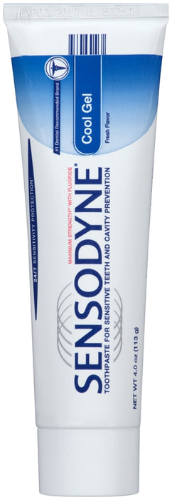 Sensodyne Toothpaste for Sensitive Teeth and Cavity Protection, Cool Gel, 4 oz