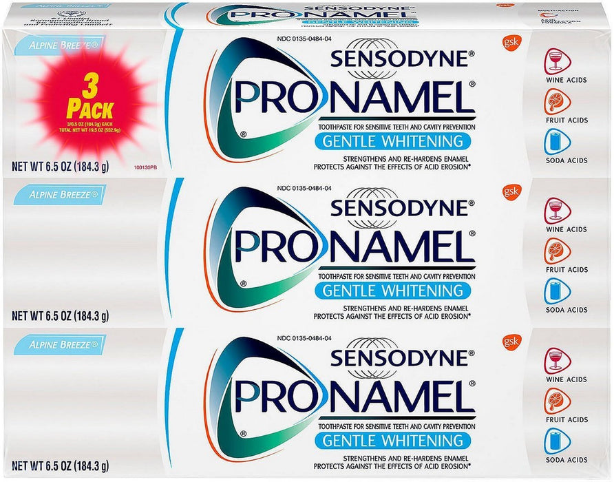 Sensodyne ProNamel Alpine Breeze Toothpaste 3-Pack, 3 x 184.3 g