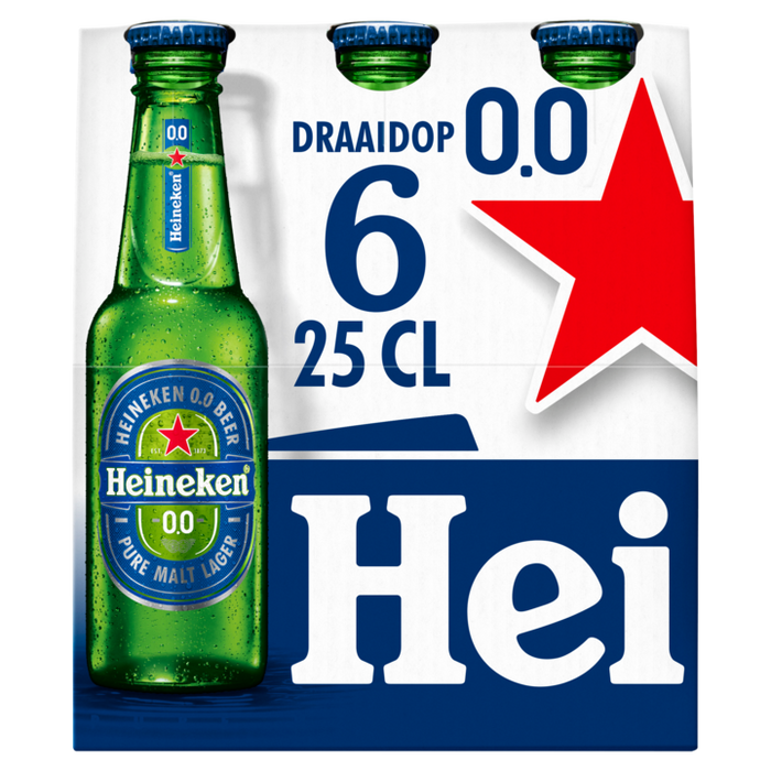 Heineken 0.0 Alcohol-Free Beer, 6 x 25 cl