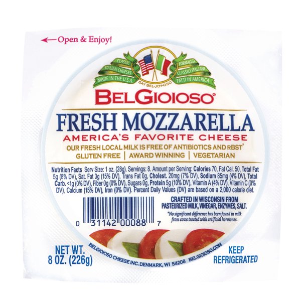 BelGioioso Gluten-Free Fresh Mozzarella Cheese Ball, 8 oz