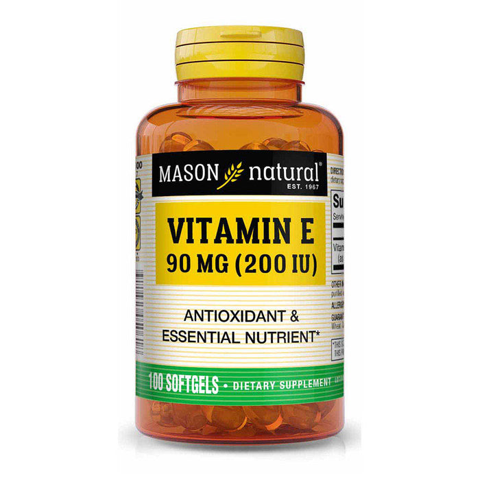 Mason Natural Vitamin E 90 MG 200 IU Softgel Capsules , 100 ct