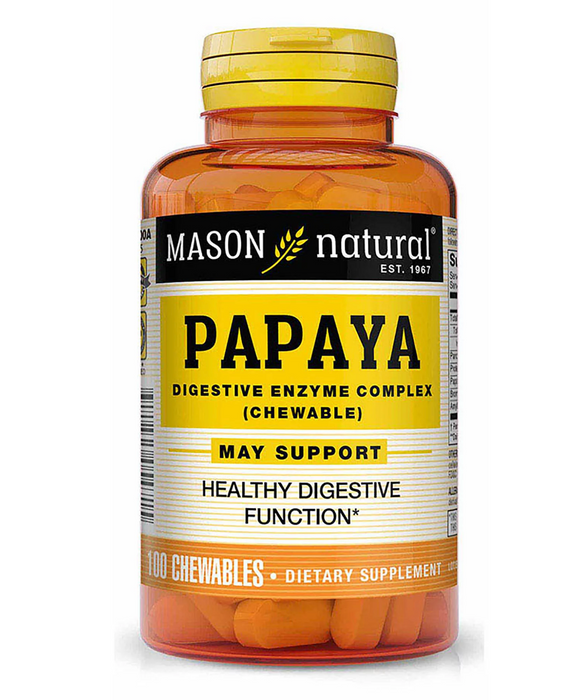 Mason Natural Papaya Digestive Enzyme Complex Chewable Vitamins , 100 ct