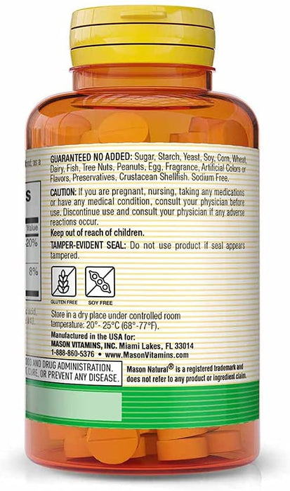Mason Natural B12 250MCG Vitamins , 100 ct