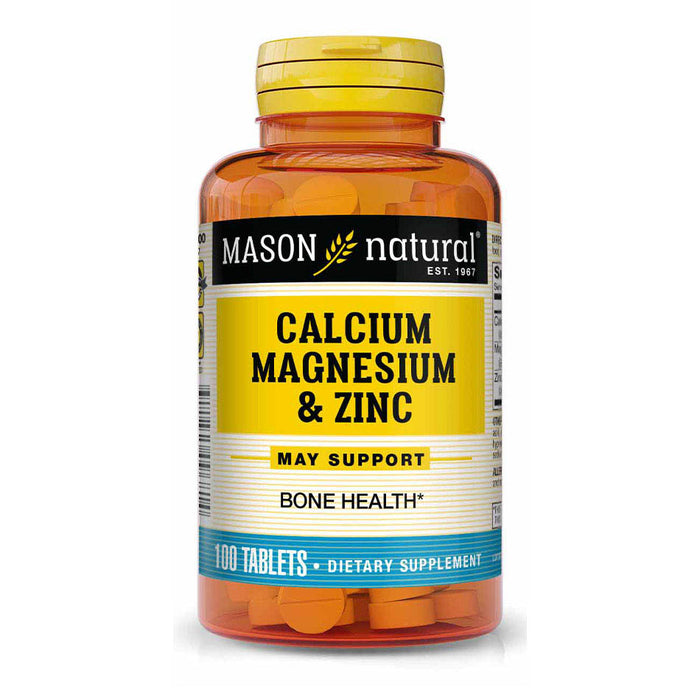 Mason Natural Calcium Magnesium & Zinc Vitamins , 100 ct