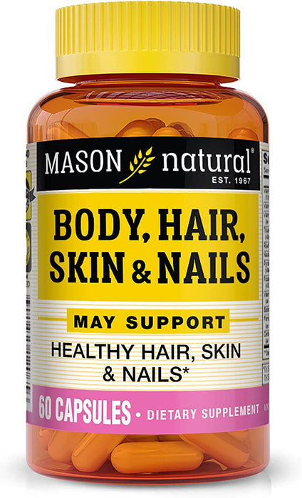 Mason Natural Body, Hair, Skin & Nails Support Vitamin Capsules , 60 ct