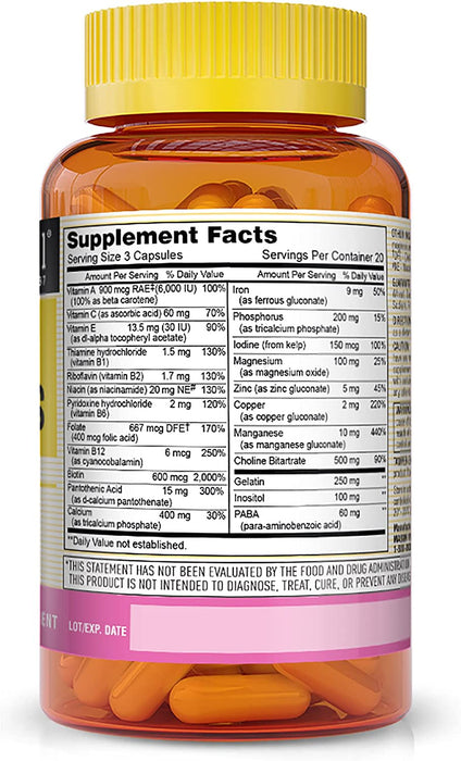 Mason Natural Body, Hair, Skin & Nails Support Vitamin Capsules , 60 ct