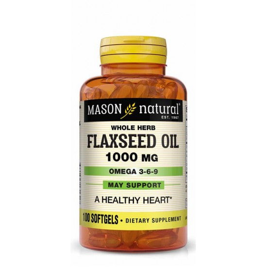 Mason Natural Flaxseed Oil 1000 Mg Softgel Capsules 100 Ct —