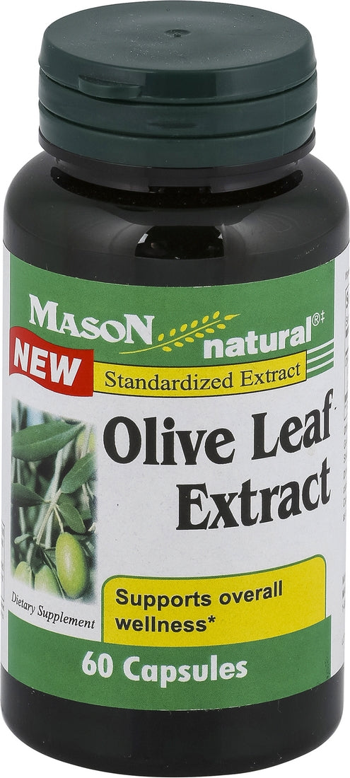 Mason Olive Leaf Extract Capsules for Overall Wellness, 60 ct