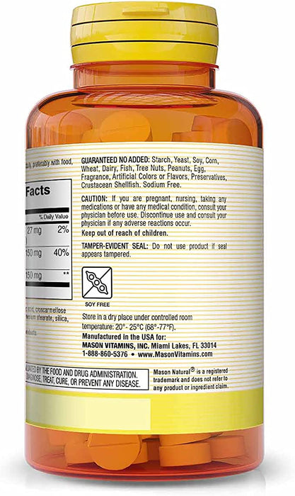 Mason Natural Beet Root With Magnesium Vitamins Tablets, 100 ct