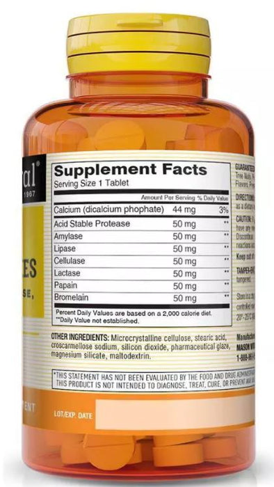 Mason Natural Ultra Plant Digestive Enzymes Vitamins, 60 ct