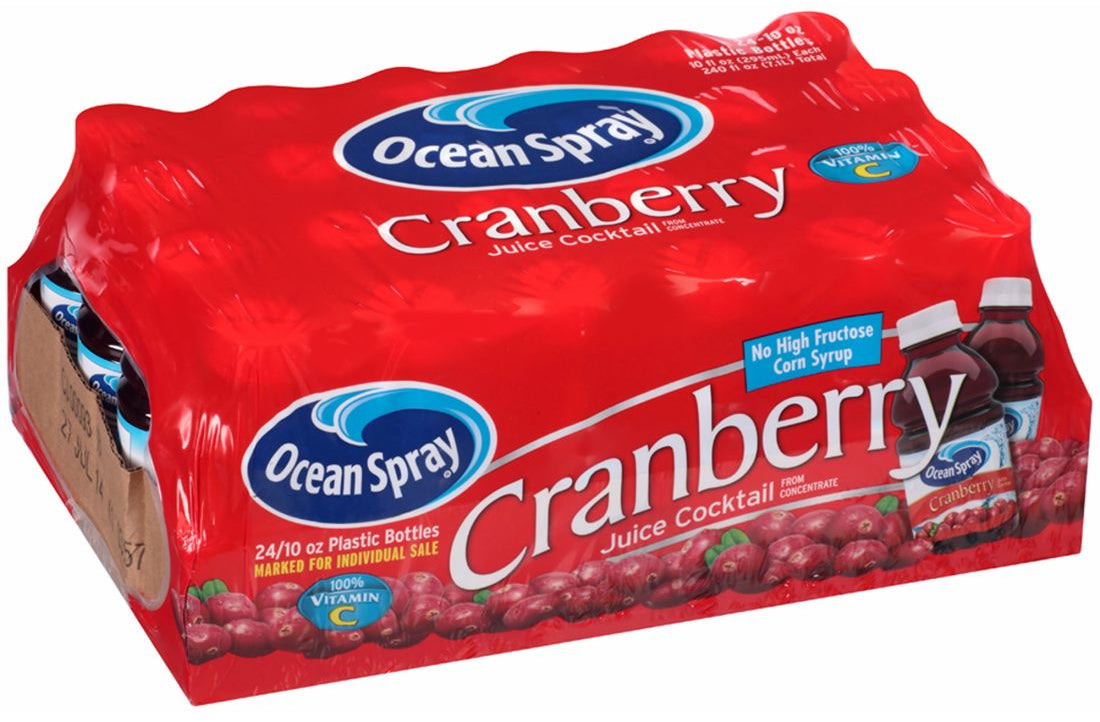 Ocean Spray Cranberry Juice Cocktail, 100% Vitamin C, 24 x 10 oz