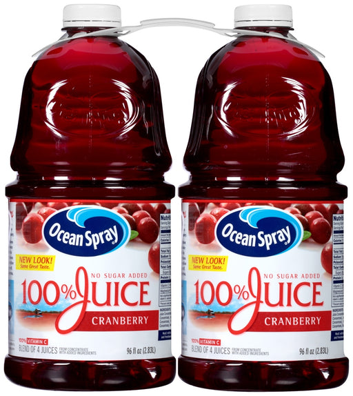 Ocean Spray 100% Cranberry Juice, No Sugar Adedd, Twin Pack, 2 x 96 oz