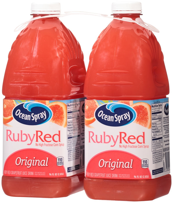 Ocean Spray Ruby Red Grapefruit Juice Drink, 2 x 96 oz