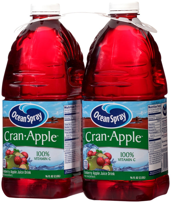 Ocean Spray Cran-Apple Cranberry Apple Juice Drink, 2 x 96 oz