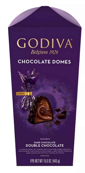 Godiva Double Dark Chocolate Domes Box , 15.6 oz