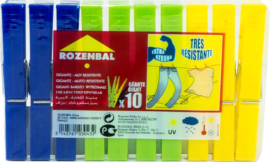 Rozenbal Plastic Clothes Pins (Wasknijpers), 10 ct