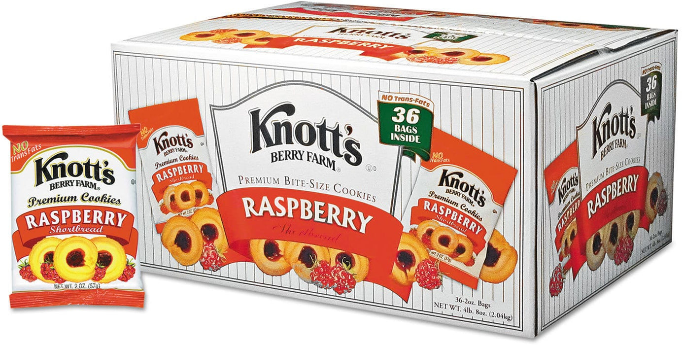 Knott's Berry Farm Raspberry Shortbread Cookies, 36 x 2 oz