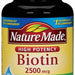 Nature Made High Potency Biotin Softgels, 2500 mg, 180 ct