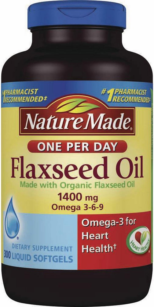 Nature Made Flaxseed Oil Softgels, 1400 mg , 300 ct 
