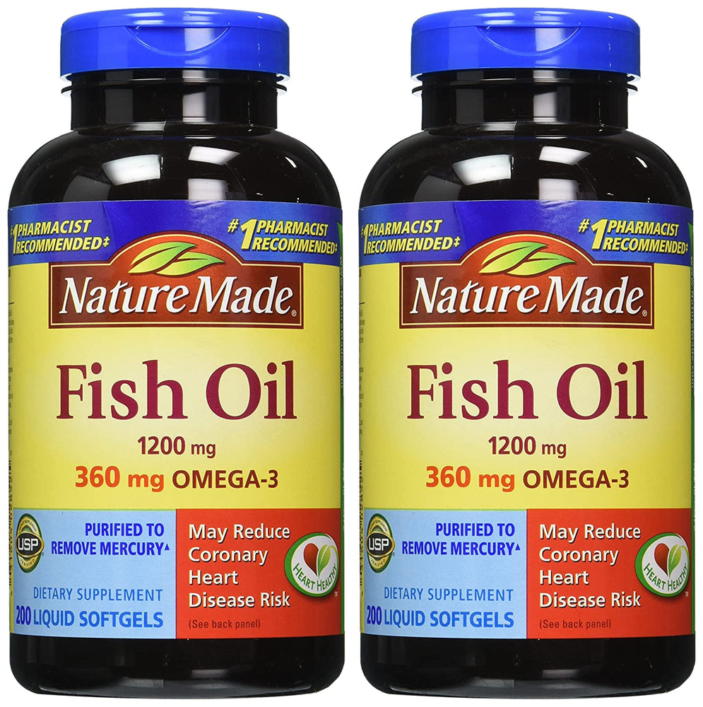 Nature Made Fish Oil Omega-3 Softgels , 2 x 200 ct