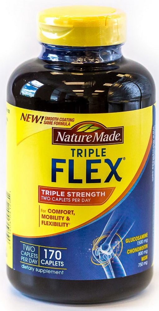 Nature Made Triple Flex Comfort Dietary Supplements, Mobility & Flexibility Caplets, 170 ct