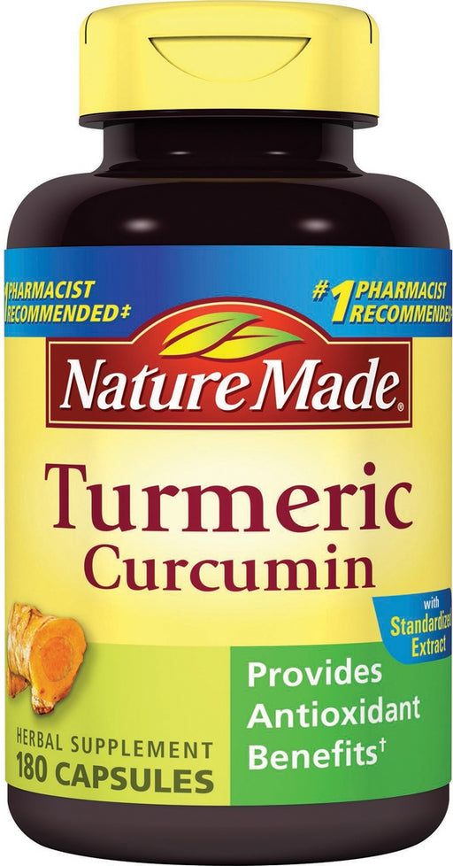 Nature Made Turmeric Curcumin Capsules for Antioxidant Benefits, 180 ct