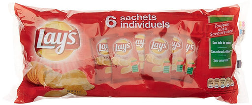 Lay's Potato Chips 6-Pack, Natural, 6 x25 gr