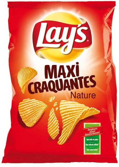 Lay's Max Crispy Potato Chips, Natural, 145 gr