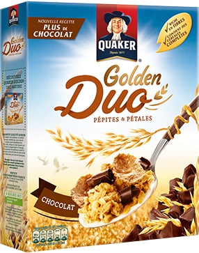 Quaker Golden Duo Crunchy Granola, Chocolate, 350 gr