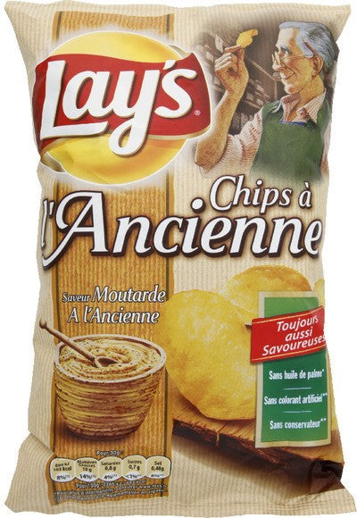 Lay's Old-Fashioned Potato Chips, Mustard, 120 gr