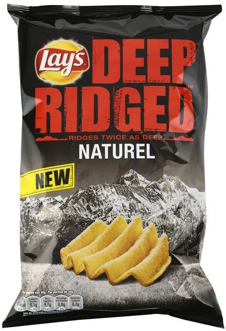 Lay's Deep Rigged Potato Chips Natural, 120 gr