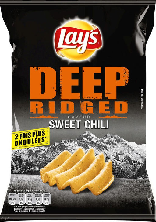 Lay's Deep Rigged Potato Chips, Sweet Chili, 120 gr