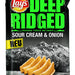 Lay's Deep Rigged Potato Chips, Sour Cream & Onion, 120 gr