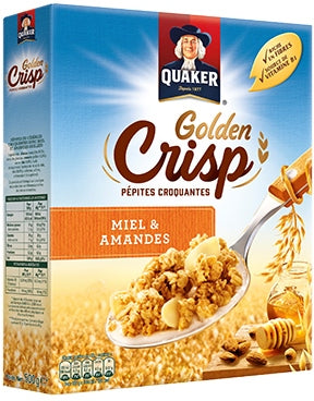 Quaker Golden Crisp Crunchy Granola, Honey & Almonds, 500 gr