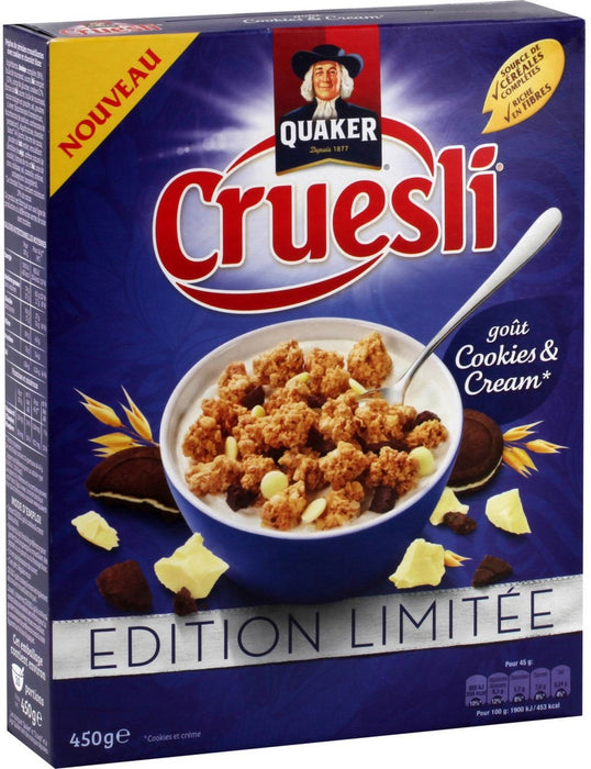 Quaker Cruesli Limited Edition, Cookes and Cream, 450 gr