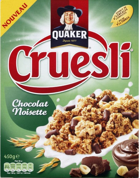 Quaker Cruesli, Hazelnut Chocolate, 450 gr