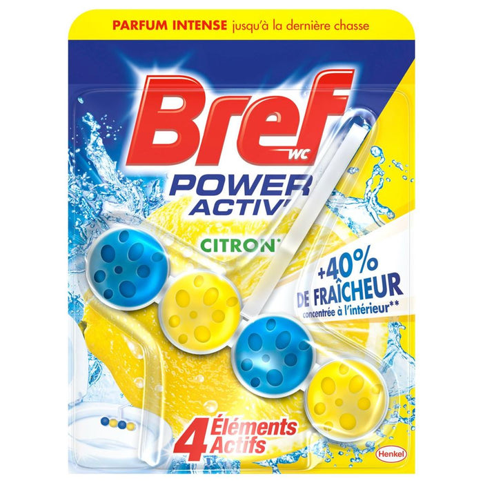 Bref WC Power Activ Toilet Bowl Cleaner, Citron, 50 g