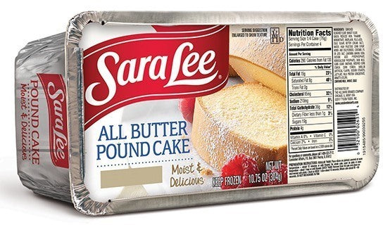 Sara Lee All Butter Pound Cake, 10.75 oz