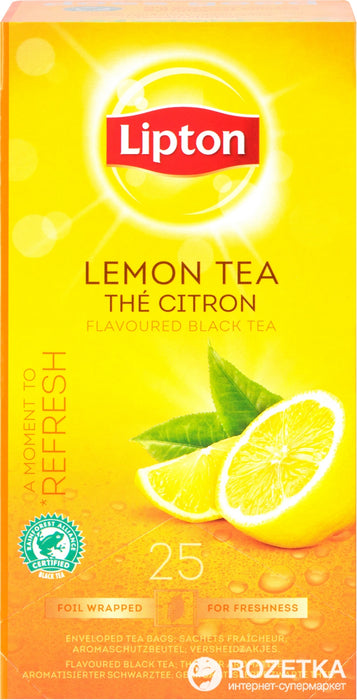 Lipton Lemon Flavoured Black Tea, 25 ct