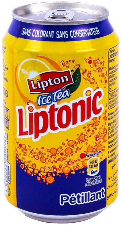 Lipton Liptonic Ice Tea Sparkling Lemon Can, 330 ml