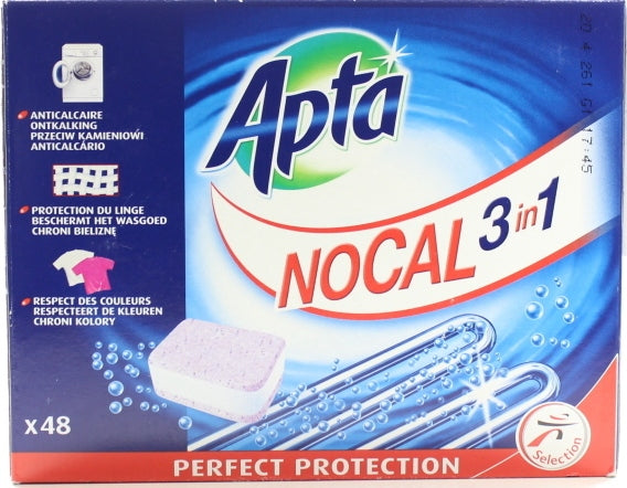 Apta No Cal 3 in 1 Descaler for Washing Machines, 48 ct