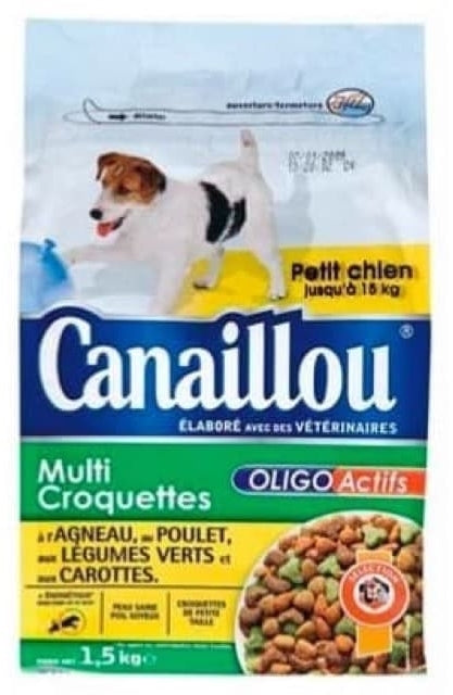 Canaillou Croquettes Small Dog Food, max 15 kg, 1.5 kg