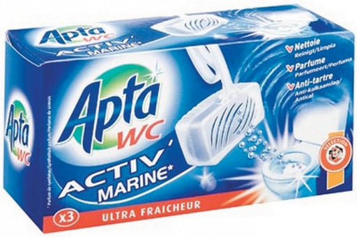 Apta WC Ultra Fresh Toilet Bowl Cleaners, Activ' Marine, 3 ct