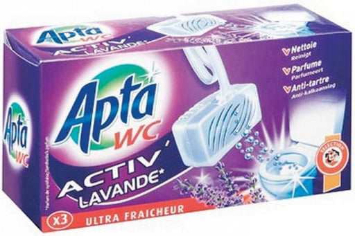 Apta WC Ultra Fresh Toilet Bowl Cleaners, Activ' Lavender, 3 ct