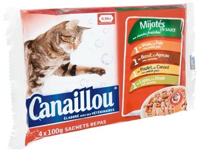 Canaillou Cat Meals Pouches, Stew with Vegetables, 4 ct