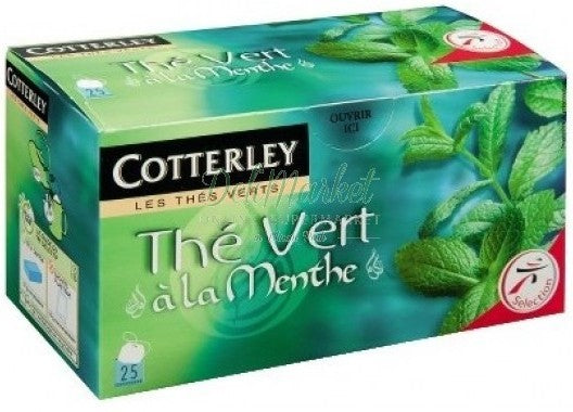 Cotterley Green Tea with Mint, 25 ct